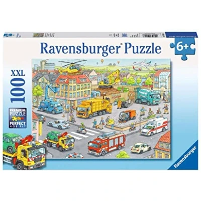 Imagen de Ravensburger Puzzle 100 Piezas, Vehículos en la Ciudad (10558)
