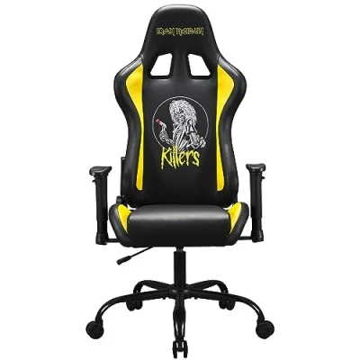 Imagen de Subsonic Iron Maiden Silla Gaming ergonomica Respaldo/Asientos Ajustables de Oficina Gamer para Adultos con Licencia Oficial