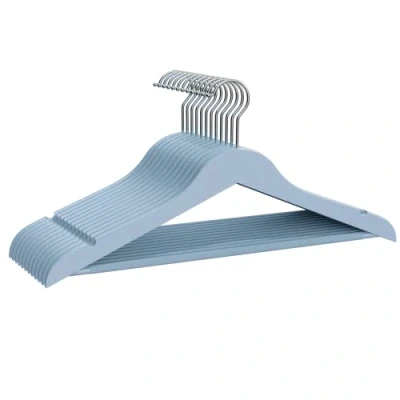 Imagen de COM FORT HOUSE Percha de Resina para Ropa Color Azul Resistente con Muescas Antideslizantes 45cm Pack 12 Unidades