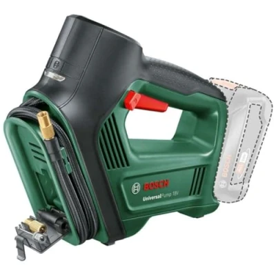 Imagen de Bosch Home and Garden Bomba de Aire/compresor Aire Bosch, Universal 18 V (sin batería, Sistema V, para neumáticos automóviles, Motocicletas y Bicicletas, 150 PSI, 10,3 Bar, Embalaje cartón)
