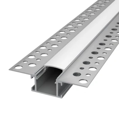 Imagen de Perfil de aluminio 2 m, empotrable, retráctil, cartón yeso, para tira LED, cubierta opaca (Alfa SMALL)