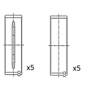 Imagen de FAI AutoParts BM1057 STD Cojinete de cigüeñal VOLKSWAGEN: GOLF 6, Transporter 5 Bus, Multivan (7HM, AUDI: A3 Sportback, Hatchback, A8 D4