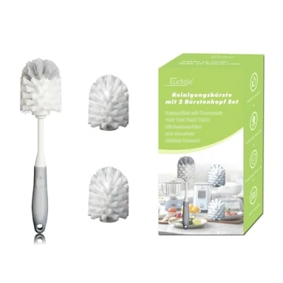 Imagen de Eucteje cepillo de limpieza, cocina, con 2 cabezales cepillo, juego limpiador para olla mezcladora compatible Thermomix TM5 TM6 TM31 TM21 robot cocina y Monsieur