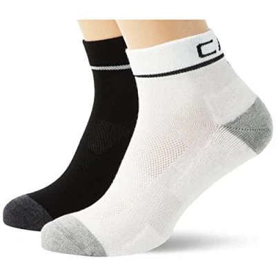 Imagen de CMP Calcetines de running unisex algodón, Blanco negro, 39/42