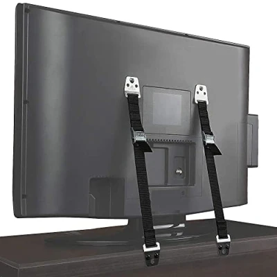 Imagen de BOOTWO Correas de Seguridad para Bebés Niño TV y Muebles,2 Piezas Ajustables Antipuntas con Tornillos Distinto Tamaño, Resistentes, Sin Plástico
