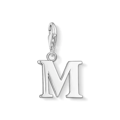 Imagen de Thomas Sabo charm Club Colgante para mujer en forma de letra M, plata ley 925, 0187 001 12