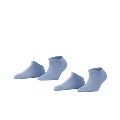 Imagen de ESPRIT Uni 2 Pack W SN algodón corte unicolor pares, Calcetines cortos Mujer, Azul (Jeans Melange 6458), 39 42