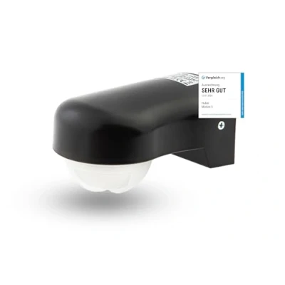 Imagen de HUBER MOTION 5 detector de movimiento por infrarrojos 360 con 3 sensores y lentes matriciales IP65, 230V I montaje en pared/techo, negro
