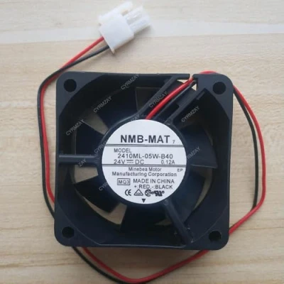 Imagen de CYRMZAY Ventilador Compatible para NMB MAT 2410ML 05W B40 24V 0.12A 2 Wire 6025 cooling