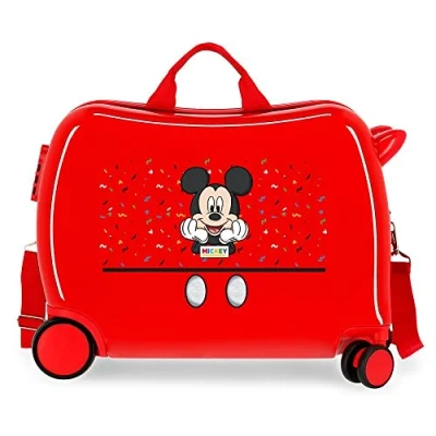 Imagen de Disney It&#039;s a Mickey thing Maleta Infantil Rojo 50x38x20 cms Rígida ABS Cierre de combinación lateral 34L 1,8 kgs 4 Ruedas Equipaje Mano