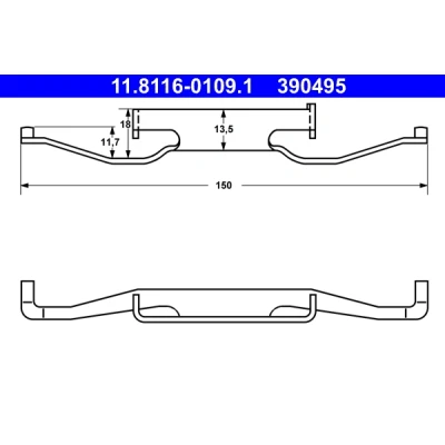 Imagen de Muelle, pinza de freno ATE 11.8116 0109.1