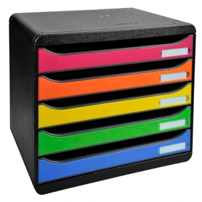 Imagen de Fichero cajones sobremesa exacompta big box plus iderama arlequin 5 apaisado multicolores