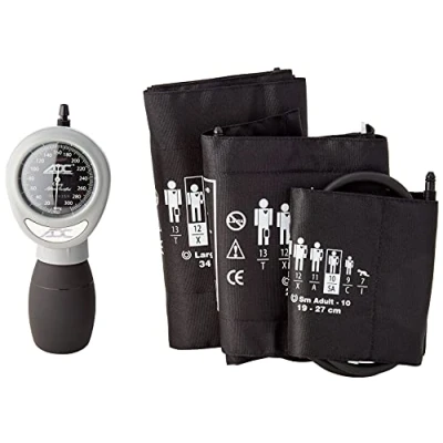 Imagen de ADC Diagnostix Multikuf 731 Kit para técnicos de emergencias médicas formado por 3 brazaletes y esfigmomanómetro aneroide mano profesional