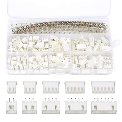 Imagen de InduSKY 460 Piezas Kit de Conector JST con XH 2/3/4/5/6 Pines Hembra y Macho, 2,54mm Metálica