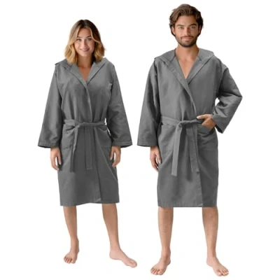 Imagen de JEMIDI Albornoz Hombre Microfibra Mujer y Ducha de para SPA Sauna Surf Cambiador Playa natación con Bolsa Transporte Talla M