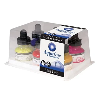 Imagen de Daler Rowney Aquafine Intro Set Tintas Frasco 6 X 29.5Ml