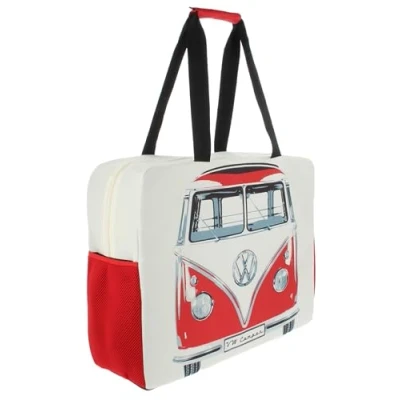 Imagen de BRISA Volkswagen Collection Bolsa de la compra grande Volkswagen, Bus frontal/rojo, 27 L, VW T1