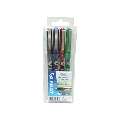 Imagen de PILOT Tintenroller V Ball VB 7, 4er Etui, farbig sortiert