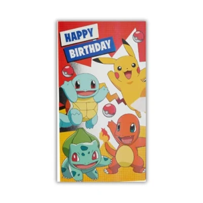 Imagen de Danilo Promotions Tarjeta de cumpleaños oficial Pokémon, feliz cumpleaños, multicolor, PK019, 210 x 290 mm