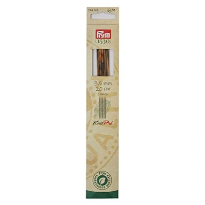 Imagen de Prym Strumpfstricknadeln CUBICS Natural 20 cm 3,50 mm Agujas de Tejer, Madera, Multicolor, 3,5