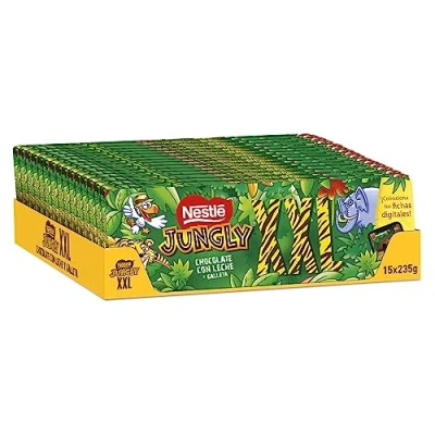 Imagen de Nestlé Jungly chocolate con leche tableta XXL 15x235g