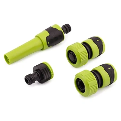 Imagen de Mivos Equipamiento básico con conectores para manguera de 20 mm Kit riego boquilla pulverización Conector grifo Acoplamiento Parada agua Juego