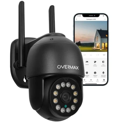 Imagen de Overmax CAMSPOT 4.95 QHD 4MPx Cámara PTZ de Exterior, Modo Nocturno en Color 60m giratoria 355o /90o, ángulo visión 100o Alarma detección Movimiento, Audio bidireccional