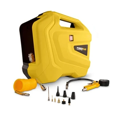 Imagen de PowerPlus 10428 Compresor portátil, 1100 W, Funciona a 230 V, presión de 8 Bares