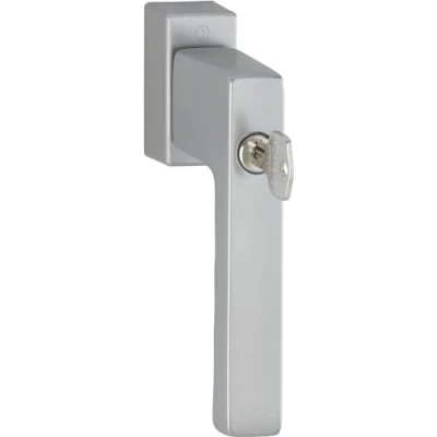 Imagen de HOPPE TOULON Manilla para Ventana con Cilindro de Bloqueo, Secu100+Secustik+VarioFit, 90, 7x32 42 mm, Simil Inox F9, ref. 10764821