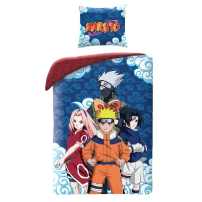 Imagen de Halantex Naruto Juego de Cama Funda Nórdica 140 x 200 cm y Almohada 70 90 100% Algodón Multicolor