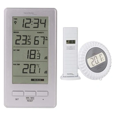 Imagen de Technoline Termómetro inalámbrico para piscina WS 9069 con transmisor de temperatura exterior adicional