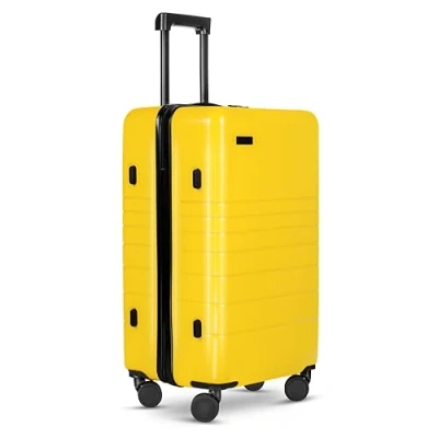 Imagen de ETERNITIVE Maleta Viaje Grande I de ABS Tamaño: 75,5 x 48 32 cm Rígida con Cerradura TSA Ruedas 360 Mano Avion Color: Amarillo