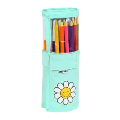 Imagen de Safta Plumier Enrollable 27 Pcs. Smiley World Summer Fun 7X20X7Cm, Multicolor (412281786)
