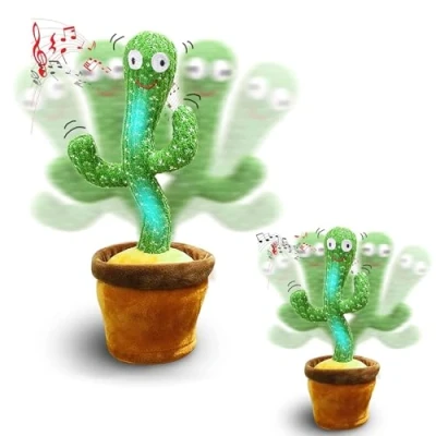 Imagen de MAGIC SELECT 2ud Cactus Bailarin. Peluche Parlanchin Que Baila y Repite tu Voz. de Peluche. Juguete con 120 Canciones. Regalos para Niños. Pilas AA (No Incluidas)