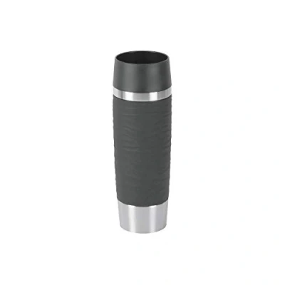 Imagen de Emsa N2011900 Travel Mug Wave Taza térmica (0,5 L de capacidad, mantiene 6 horas calor/12 h frío, 100% hermético, cierre fácil presión rápida, apertura 360), color negro