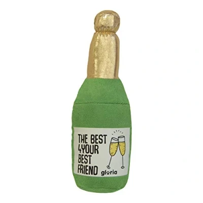 Imagen de Peluche para Perros Gloria Tamaño 23 cm Champcane Juguete con Sonido crujiente Textura Suave Material Resistente Color Verde