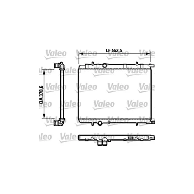 Imagen de VALEO 732892 Radiador, refrigeración del motor Aluminio 378 563 27 Aletas soldadas CITROËN: Berlingo / First I, Xsara Hatchback