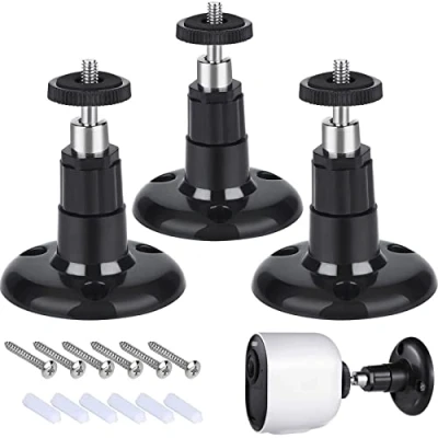 Imagen de 3 Pcs Soporte de cámara Seguridad,Seguridad Montaje en Pared,Soporte Pared para Seguridad,Soporte Giratorio 360,para Arlo Go,Arlo HD,Arlo Pro,Arlo Pro2,Negro.