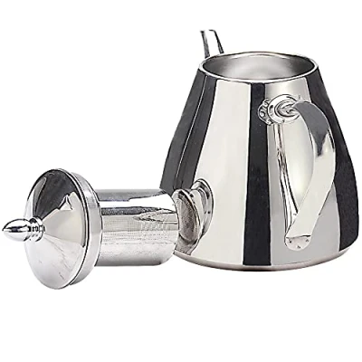 Imagen de SANQIAHOME 1,5 litros Tetera De acero inoxidable con Filtro para infusiones extraíble,Cafetera, Plata