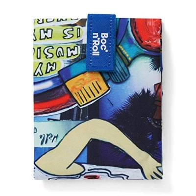 Imagen de Roll&#039;eat ® Bolsa Merienda, Porta Bocadillos con Envoltorio Reutilizable, Alimentos Ecológico sin BPA, de Tela, Color Stereo Boc&#039;n&#039;Roll Teens