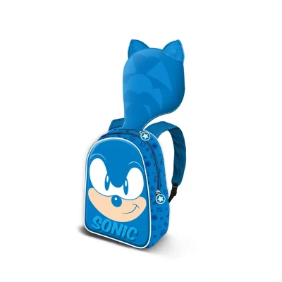 Imagen de Karactermania Sonic THE Hedgehog SEGA Classic Hooded Mochila escolar para niños, Talla: One Size, Azul