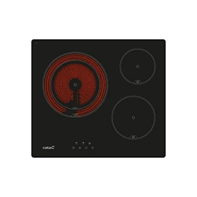 Imagen de ¡Oferta 18% ! Cata Td6003bk/A Vitroceramica Independiente Radiantes 3 Zonas Coccion Ancho 60 Cm