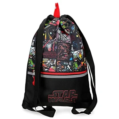 Imagen de Star Wars Galactic Team Mochila Saco Con Cremallera Negro 35x46 cms Poliéster