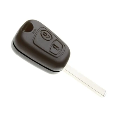 Imagen de JONGO Carcasa de Llave con Hoja Compatible Citroën C1, C2, C3, C3 Picasso, Peugeot 107 y Toyota Aygo Funda Plip Coche Mando a Distancia 2 Botones