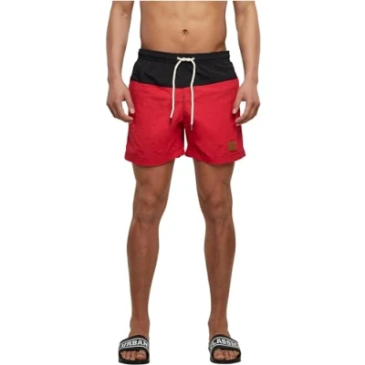 Imagen de Urban Classics Block Bañador, Hombre, Talla: 5XL, Black/red