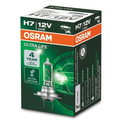 Imagen de OSRAM 64210ULT Lámpara, faro de carretera H7 12V 55W 3200K Halógena SKODA: Fabia 1 Combi, OPEL: Astra J Hatchback, VOLVO: V40 Furgón / Hatchback