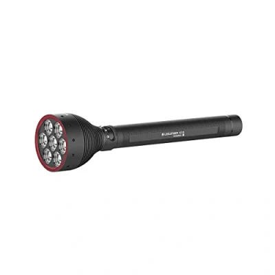 Imagen de Ledlenser Linterna de bolsillo LED X21R, reflector, recargable con batería litio LiFePO, 5000 lúmenes, enfocable, tecnología X Lens, haz luz 800 m, carga magnético y soporte para la pared