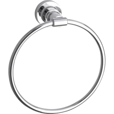 Imagen de anilla de toallas tesa Luup, metal cromado, autoadhesiva, tecnología adhesiva montaje, 205 x 185 75 mm