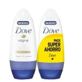 Imagen de Desodorante roll on para mujer con 1/4 de crema hidratante DOVE Original 2 x 50 ml.