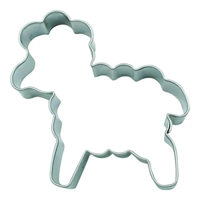 Imagen de BekkiB 3982 Cortador de galletas &quot;Pequeño cordero&quot; Para Pascua acero inoxidable Medidas 4,8 x 4,5 cm hornear y